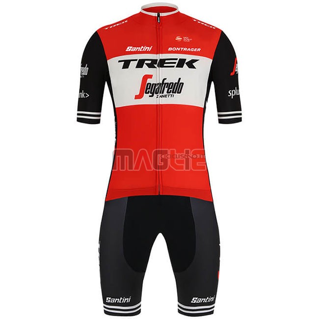 Maglia Trek Segafredo Manica Corta 2019 Rosso Bianco - Clicca l'immagine per chiudere